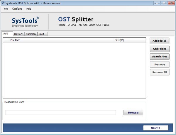 SysTools OST Splitter截圖