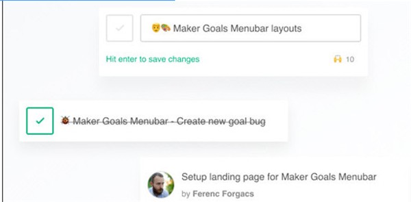 Maker Goals Menubar截圖