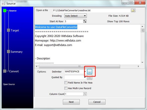 DataFileConverter截圖