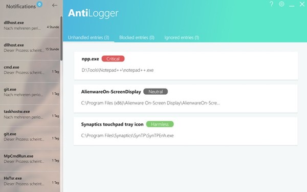 Abelssoft AntiLogger截圖