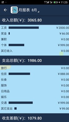 簡(jiǎn)易家庭記賬本截圖