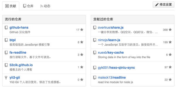 Github中文插件截圖