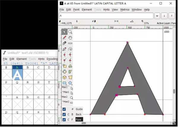 FontForge截圖