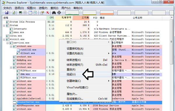 Process Explorer截圖