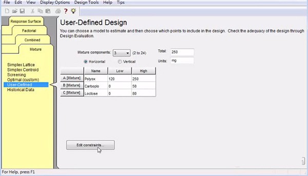 Design Expert截圖