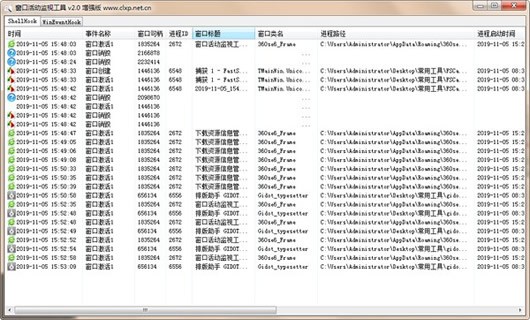 窗口活動監(jiān)視工具截圖