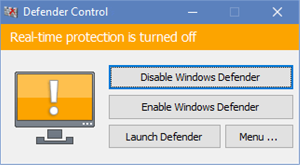 Defender Control截圖