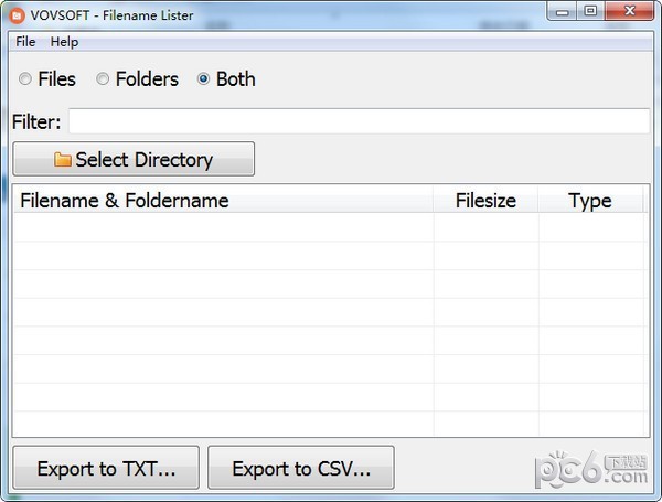 Filenames Lister截圖