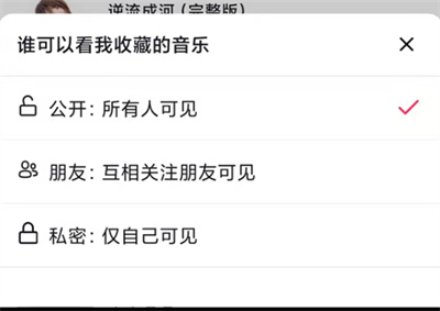 抖音我的音樂怎么設(shè)置可見范圍