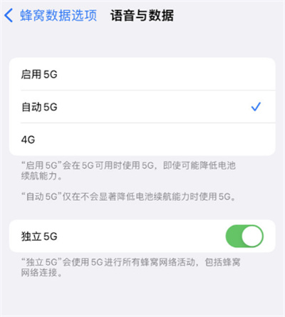 iPhone怎么開啟5g網(wǎng)絡(luò)