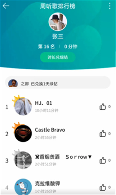 QQ音樂怎么查看聽歌排行榜