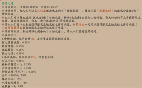 陰陽師甘飴之遇活動(dòng)可白嫖福利一覽