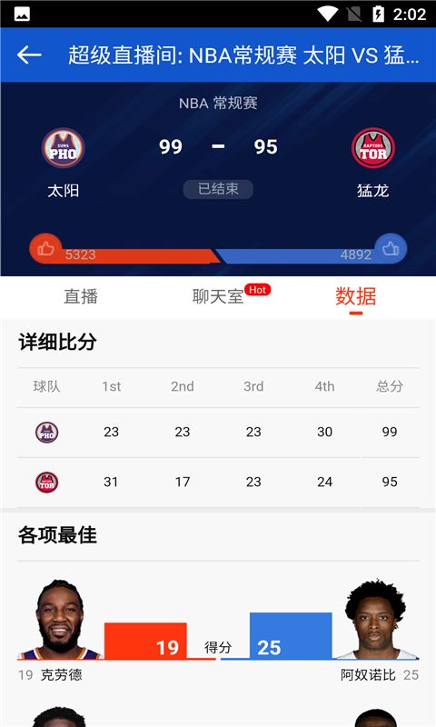 nba比分截图