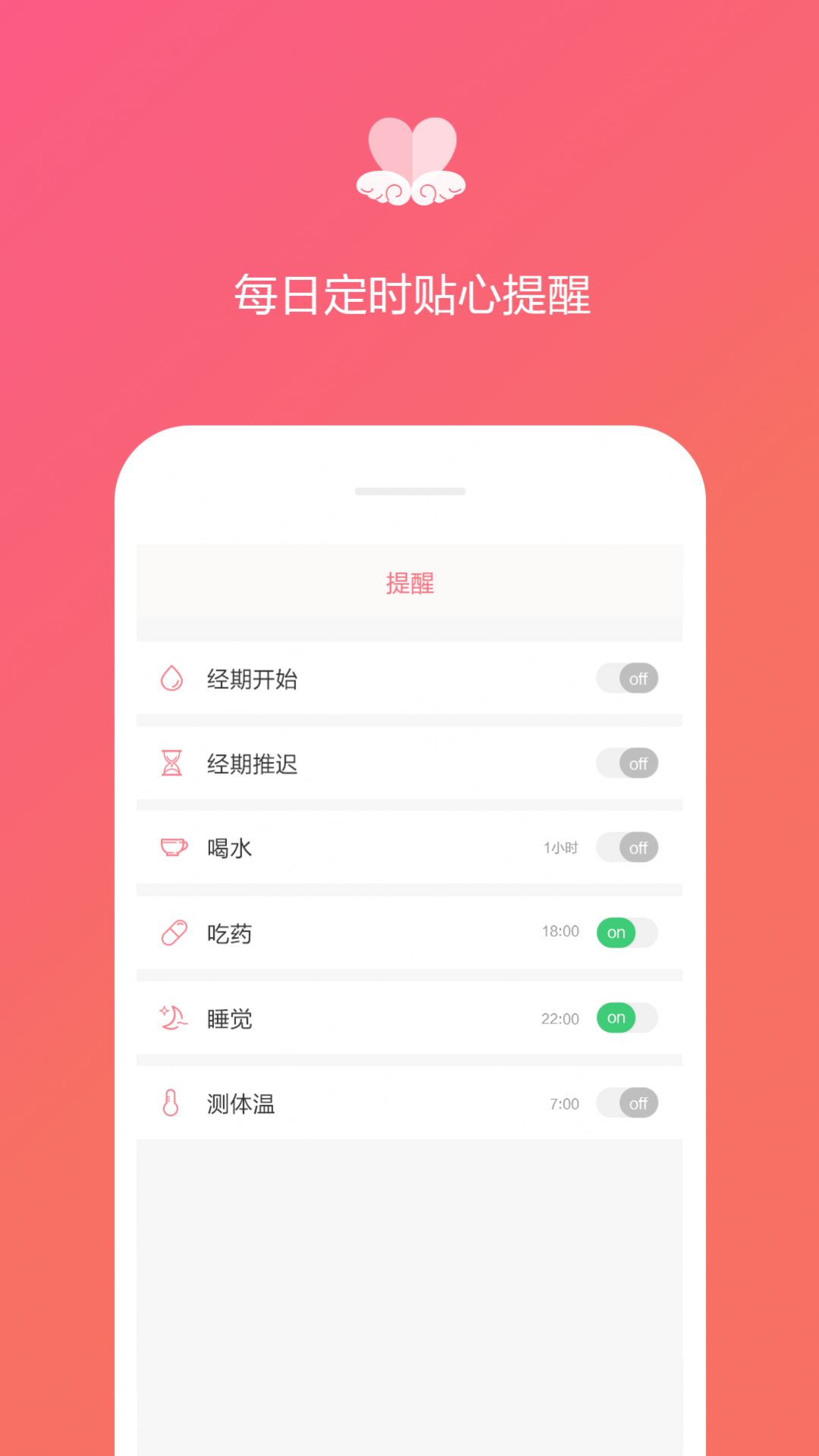 月經(jīng)期日記截圖