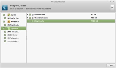 Ubuntu Cleaner截圖