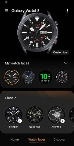 三星智能穿戴galaxy wearable截圖