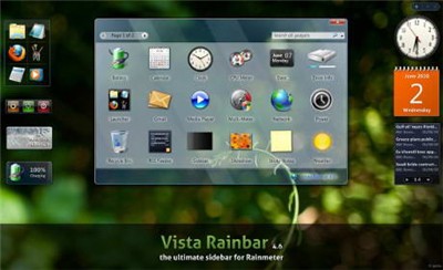 Rainmeter雨滴桌面截图1
