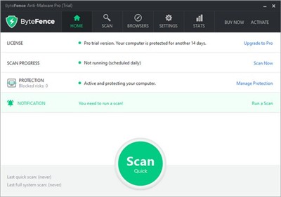 bytefence anti malware截圖