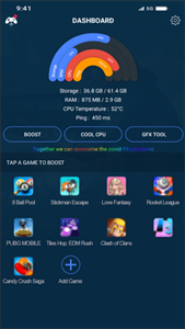 GFX游戲助推器截圖