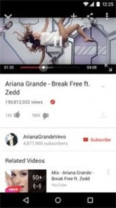 YouTube手機版截圖