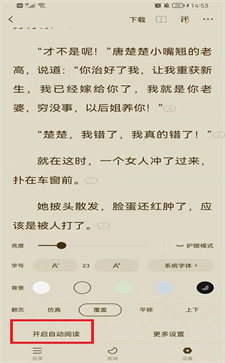 番茄小說怎么開關(guān)自動閱讀模式