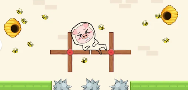 瘋狂豬豬畫線救援