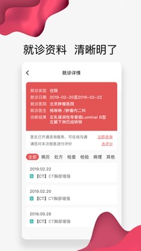 北腫云病歷截圖