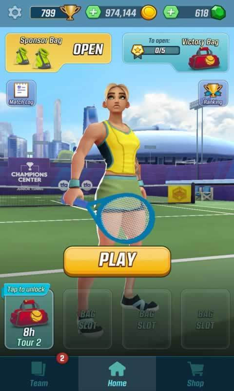 tennis clash游戲