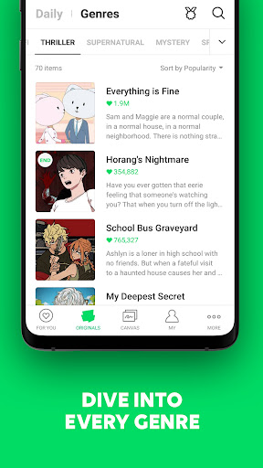 webtoon漫畫中文版截圖