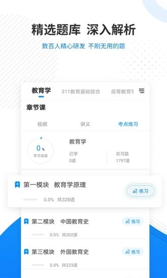 教育學(xué)考研準題庫截圖