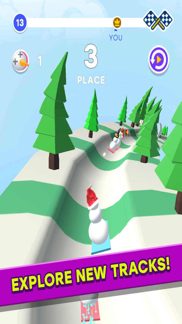 雪人競賽3D截圖