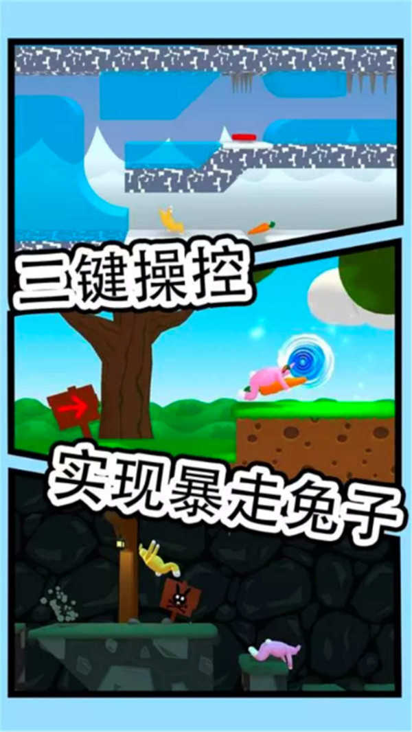 超級瘋狂兔子人雙人游戲