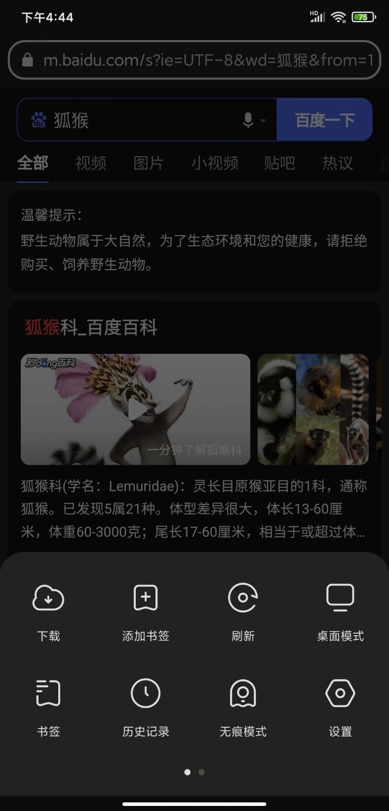 狐猴浏览器旧版截图
