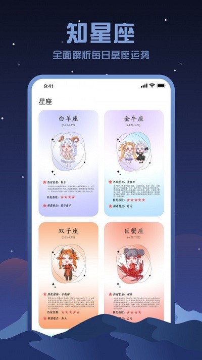 愛(ài)星盤星座截圖