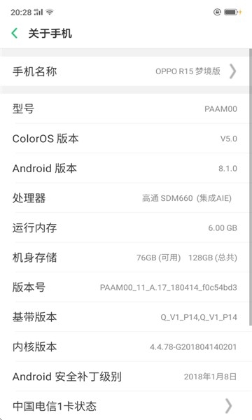 假的設置截圖