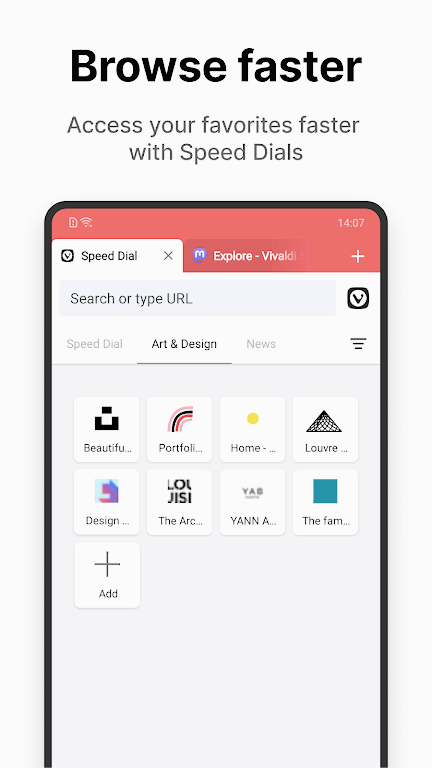 Vivaldi瀏覽器Beta版截圖