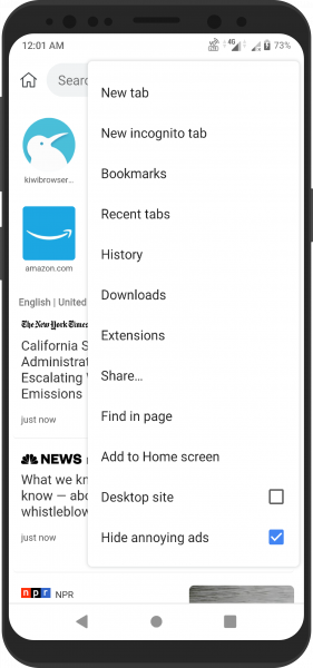 kiwi浏览器安卓开发版截图3