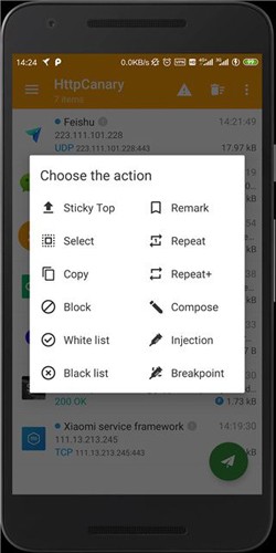 小黄鸟抓包工具截图