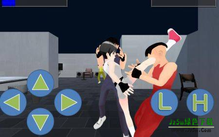 空手道女孩劈木板