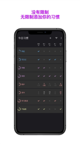 今日习惯截图