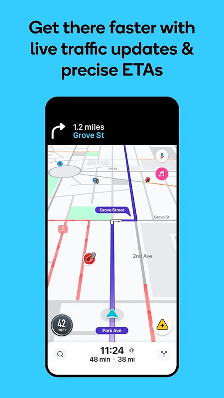 Waze导航截图